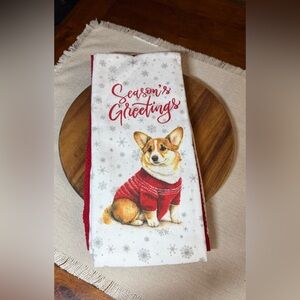 CORGI SEASONS GREETINGS Christmas Kitchen Towels